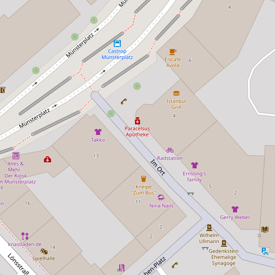 Bereichskarte von OpenStreetMaps